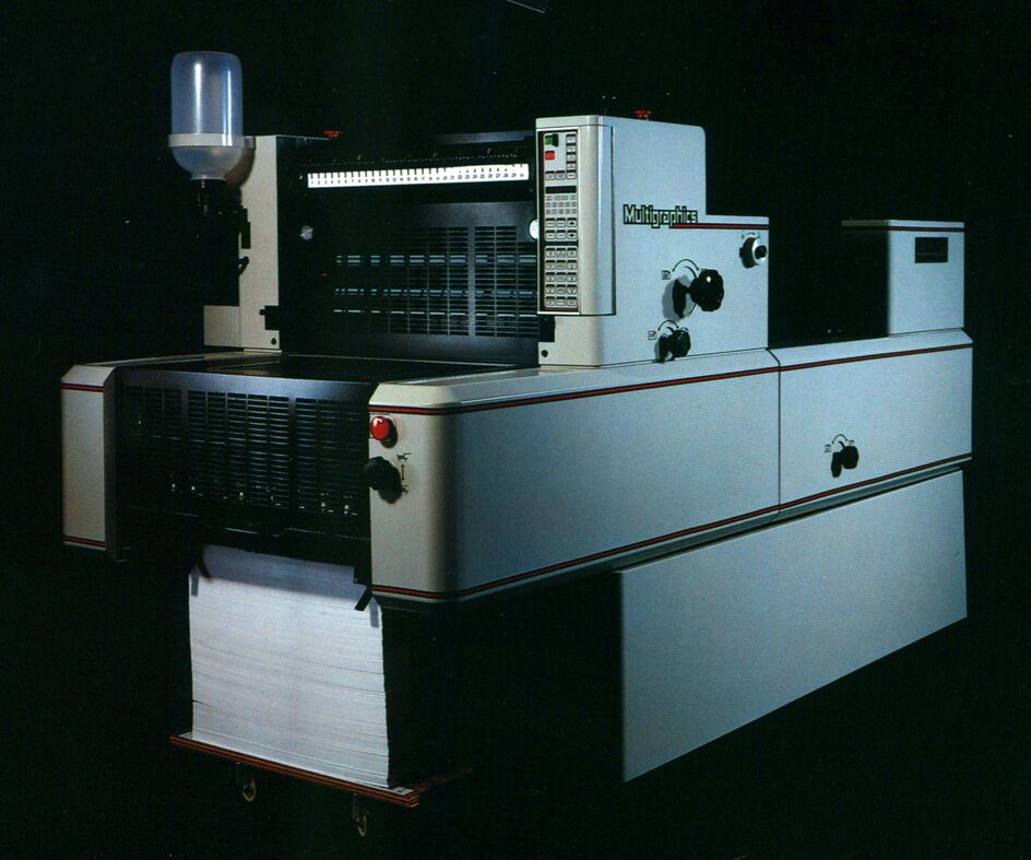 A picture of an industrial duplicator designed by Jay Tinen