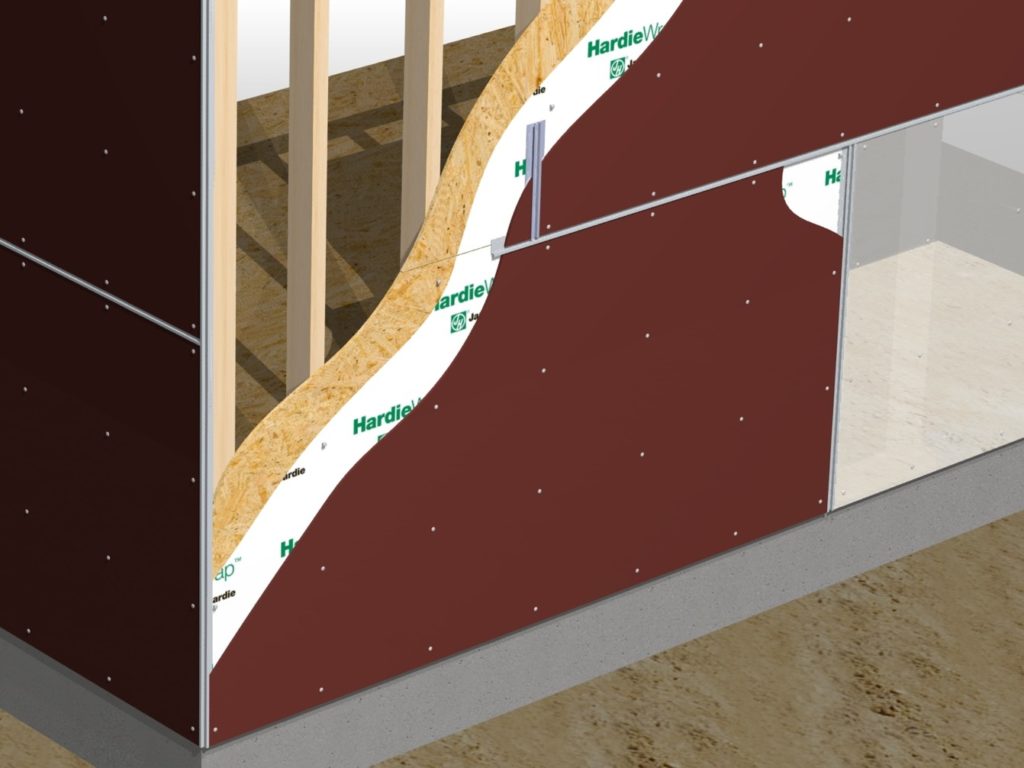 Installation rendering for literature for an Exterior Panel System.